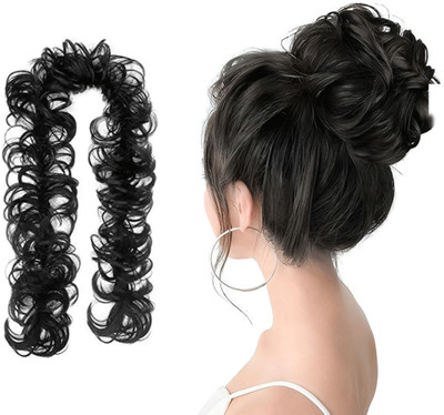 VIVIAN Elastic Long  Frill Multi Purpose Bride Casual  (Natural Black) Hair Extension