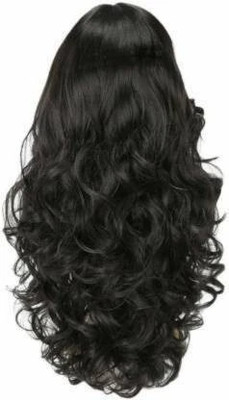 Blushia Premium Quality Black 22 Inch Clip In Synthetic  Extension Hair Extension