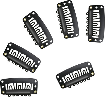 LeModish U Shape Clip For Extension Weft Wigs 28Mm- Black - 12Pcs Hair Extension