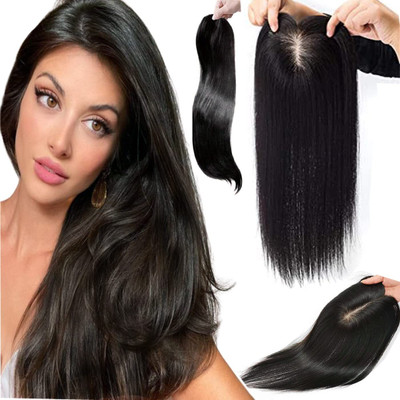 Blushia 2 Clip Closure/Topper Extension For Cover Scalp Black Hair Extension