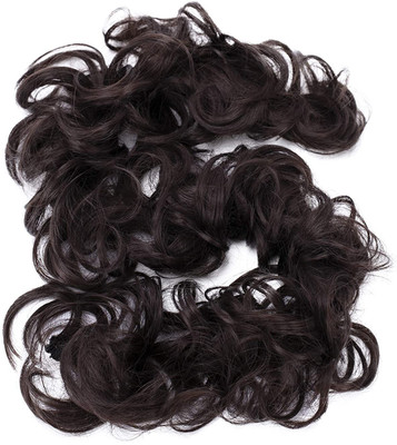 PrimeLook Messy Frill  Extensions For Ponytail And Bun Juda Maker (Brown) (Pack of 1) Hair Extension