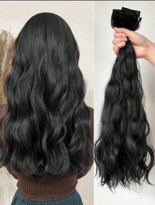 NAZARIO  Women's Natural Black 5 Clip in Wavy/Curly Extension Extension 3pcs Hair Extension