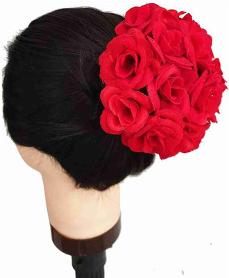 SUGNA Red Rose Bridal Stud  Extension Hair Extension