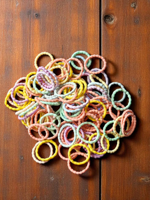 LYTIX 10pcs Soft Fabric  Ties Ponytail Holders, Soft  Elastics, Cute & Durable Hair Extension