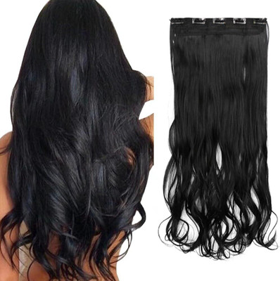 NAZARIO 24 Inch Curl Midnight Black 5 Clip Hair Extension