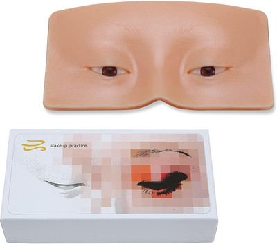 Blushia Silicone Eye Makeup Practicing Board Face Makeup Dummy Practicing Hair Extension