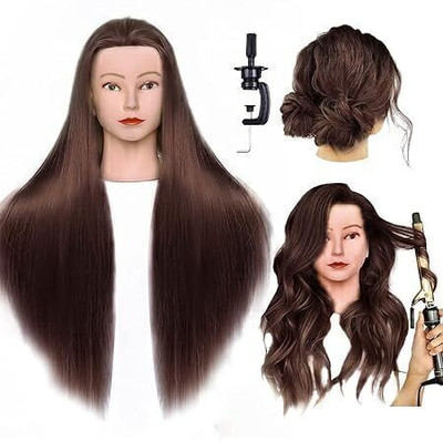 kerav Saloon Brown Dummy Use For Styling Practice Hair Extension
