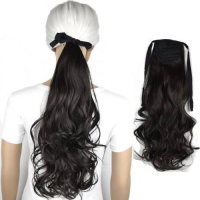 D-DIVINE Natural Feel Black Ribbon ponytail Hair Extension