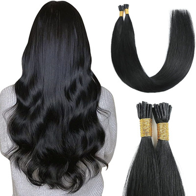 MEGARICH  Extensions 50 Strands (Black 24 Inch) Hair Extension