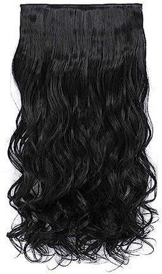TRESS Curly / Wavy Extensions in High Temperature 24 inch 5 Clips For Women And Girls Hair Extension