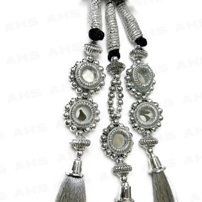 A H S Patiala Shahi Parandi Punjabi Volumizer Choti paranda Silver Pack_of 1 Hair Extension