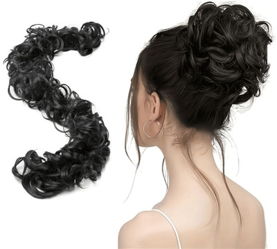 Getvock  Extensions For Ponytail And Bun Black (Pack of 1) Hair Extension