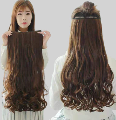 Chronex nEW 5 clip based curly brown hair extension Hair Extension