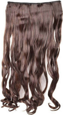 CRIBE Clip and Go 5 Clip In Curly Brown Extension- Hair Extension