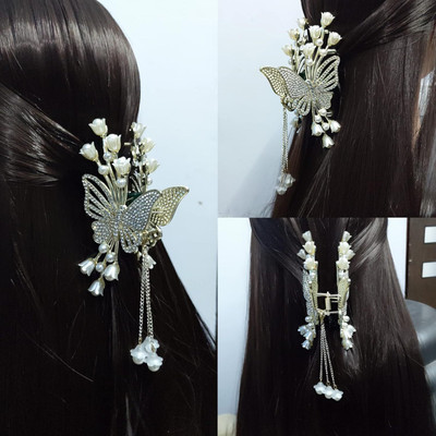 Dreamish Imitation Butterfly  Claw Metal Claw Clamps Wedding  Accessories Hair Extension