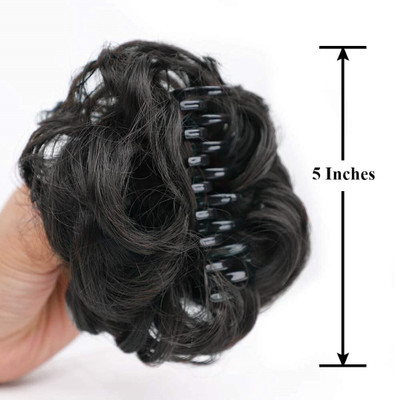 A B S Black Artificial Juda  Bun With Clutcher Hair Extension