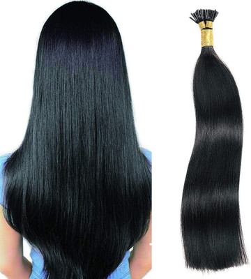 SHIVA I-Tip BROWN 18 INCH Straight Extensions 25 Strands Hair Extension