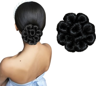 Blushia Black (Pack of 1) Rafall Juda Bun Fashion  Extension Hair Extension