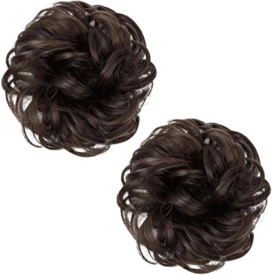 NycLook Artificial  Rubber Bun Juda Natural Brown 35(gm) Pack Of 2 Hair Extension