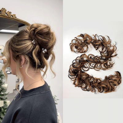 SHEETAL CREATIONS Quality Elastic Long  Frill Multi Purpose Bride Casual  (Highlight) Hair Extension