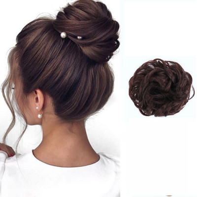 Lebene High Quality Soft Elastic Brown Bun 1 Pcs Hair Extension