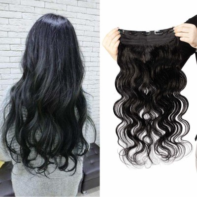 Blushia Beautiful Look Platinum Quality Wavy 5 Clip In Hair Extension