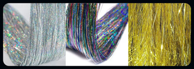 Hamsri 47 Inch Tinsel|Glitter|Highlight  Extensions For Women/Girls Braid (Combo)-N Hair Extension