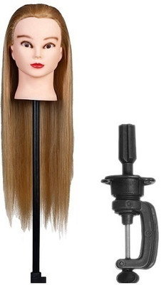 A H S hair Dummy For styles/Practice Mannequin/ Cutting dummy With Stand Golden Hair Extension