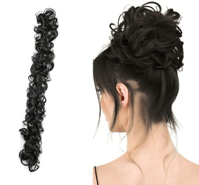 Blushia Messy Frill  Extensions For Ponytail And Bun Juda (Natural Black) Hair Extension