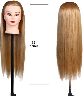 A H S Golden hair Dummy For hair Styling Practice/Cutting/Saloon With 5-PC tool/stand Hair Extension