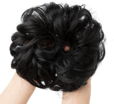 Blushia 1 PCS  Bun And Wigs of Synthetic Black  Bun Extension Hair Extension