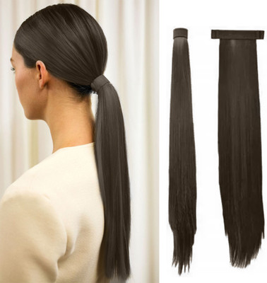 Blushia 24 Inches  Extensions Ponytail  looking Scale Ponytail  Brown Colour Hair Extension