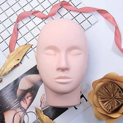 MS-Traders Rubber Practice Mannequin Doll Face Head For Eyelashes Makeup Practice Dummy Hair Extension