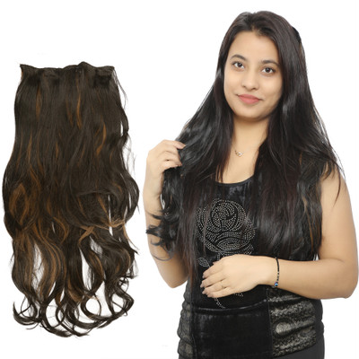 EASYOUNG 5 Clip Extension_24 Inch Highlight Curly Extension  Extension Hair Extension