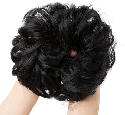 Views 1 PCS  Bun And Wigs of Synthetic Black  Bun Extension Hair Extension