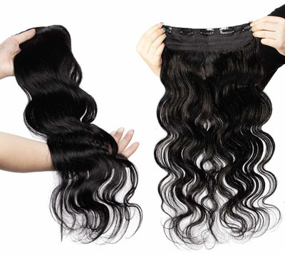 Blushia Beautuful Look Platinum Quality Wavy 5 Clip In Hair Extension