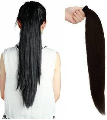 TRESS Wig Natural looking Scale Ponytail  Extension Full Head Long Highlight Black Hair Extension