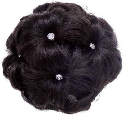 A H S Black Natural Look Nug Panja juda for Girls & Women Pack of 1 Hair Extension