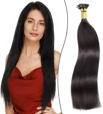 SHIVA I-Tip Classic Fusion Permanent Human  Extension28Inch Black(100 Strands) Hair Extension