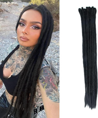 Ritzkart 36-Inch Natural Black Soft Dreadlock Extensions (12 Strands) Hair Extension