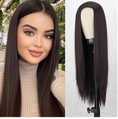 Getvock Synthetic Middle Part Light Weight Comfortable Full Head Wig Hair Extension