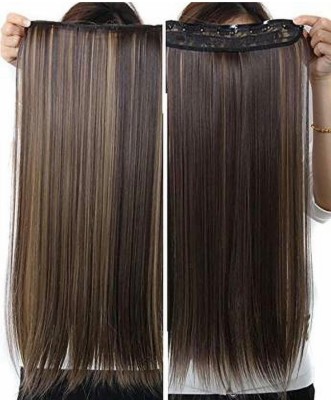 Malvoka GOLDEN HIGHLIGHT 5 CLIP TIK TOK HAIR synthetic hair extension in best quality. Hair Extension