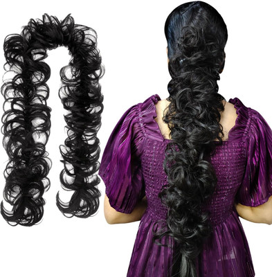 El Cabell Frill hair Extensions Elastic Stretchable Frill Add Volume Wavy Messy Juda Bun Hair Extension