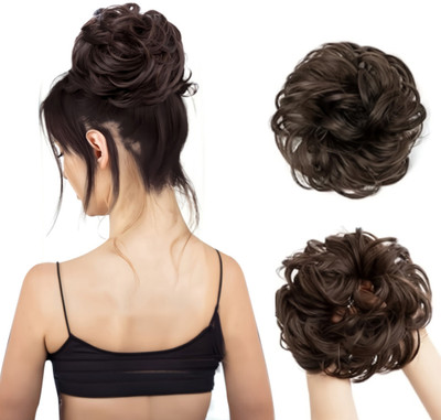 Blushia Messy Bun  Piece  Extension With Elastic Brown, 1PC Hair Extension