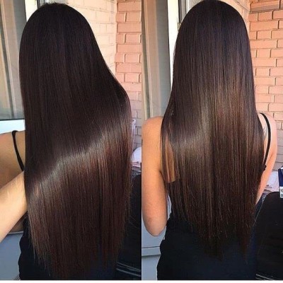 Getvock 5 Clip 24 Inch Natural Brown Straight Hair Extension