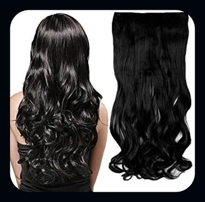Hamsri Curly  Extension For Women, Dark Brown, Pack Of 1-N Hair Extension
