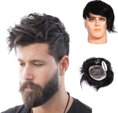 HAIRLAYER USA SUPER MONO Natural Silky & Smooth Human  Patch/Wigs with PU Border (8x6) Hair Extension