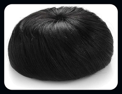 Hamsri Elastic Rubber Band Synthetic Fiber  Chignon Donut Bun (BLACK)-N Hair Extension
