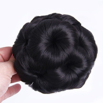 GLITZ & GLAMOUR Artificial  bun Synthetic Tress Claw In Ponytail  Chignon Ponytail Hair Extension