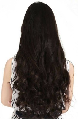 CRIBE 5 Clips Best Quality Natural Brown Wavy Hair Extension